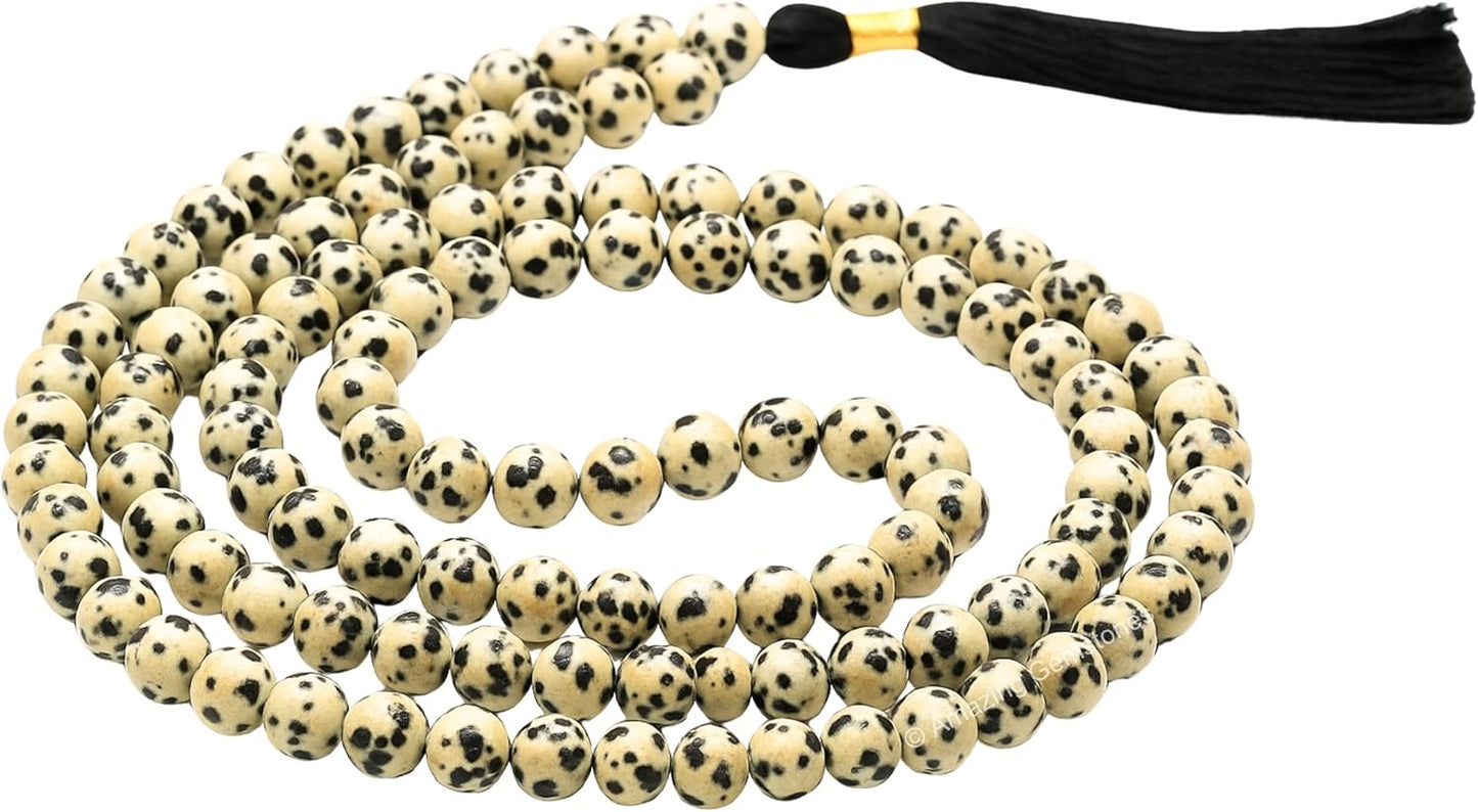 Amazing Gemstone 108 Beads Handmade Mala (Knotted, Rudraksha) - Colors B
