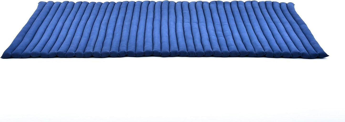 Leewadee - Kapok Roll Mat – Handcrafted Folding Sleep & Relaxation Mattress from Thailand, Ideal as Guest Bed, Camping Mat, Yoga Mat or Traditional Futon, 75 x 39 inches, Anthracite