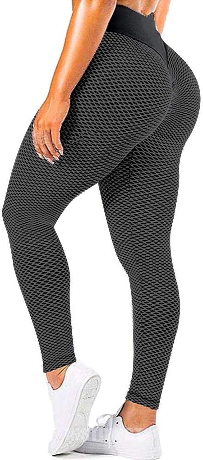 JGS1996 Butt Lifting Leggings for Women Tummy Control Workout Yoga Pants High Waisted Scrunch Booty Gym Tights