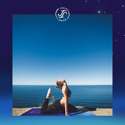 June & Juniper Travel Yoga Mat Foldable Lightweight - Thin Light Non-Slip Travel Yoga Mat Eco