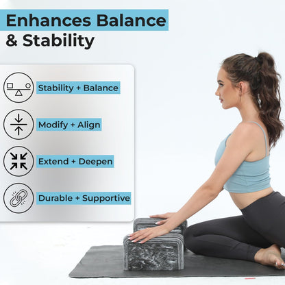 Yoga Block, 1 piece Lightweight, Arc Shape for Stable Grip, Ink Painting Design, Portable and Durable Yoga Brick for Enhanced Comfort and Support