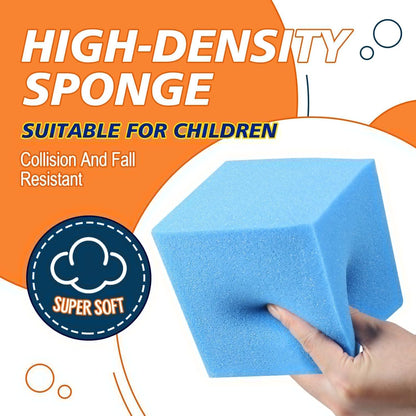 Foam Pit Blocks Foam Padding Sponge Pit Cubes Sponge Blocks for Amusement Park Gymnastics Freerunning and Parkour Courses - 24PCS 5" x 5" x 5" (Dark Blue)