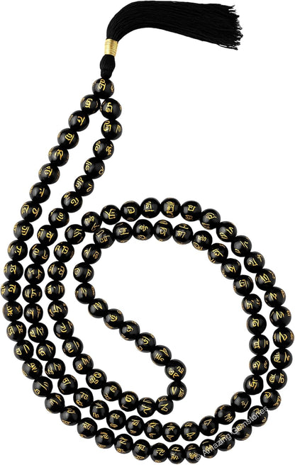 Amazing Gemstone 108 Beads Handmade Mala (Knotted, Rudraksha) - Colors A