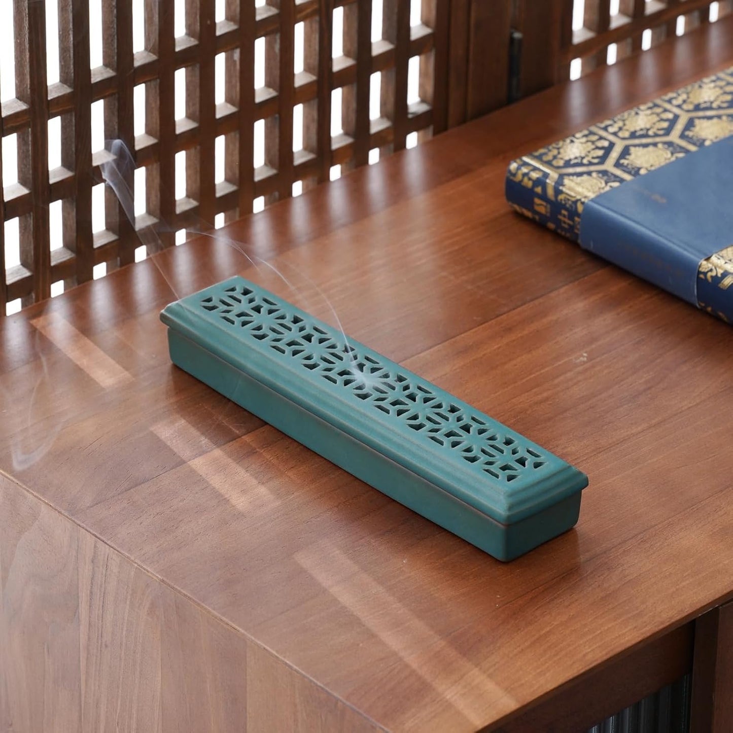 CEREMONY Incense Holder for Sticks, Ceramic Insence-Stick Holder Ash Catcher, Incense Holder Timkburner for Meditation Yoga Spa Room Incense Holder (Lever Brown)