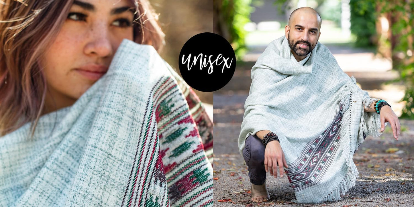 Meditation Shawl or Blanket, Exotic Shawl/Wrap, Oversize Scarf or Stole. Unisex
