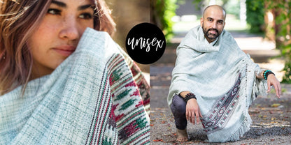 Meditation Shawl or Blanket, Exotic Shawl/Wrap, Oversize Scarf or Stole. Unisex