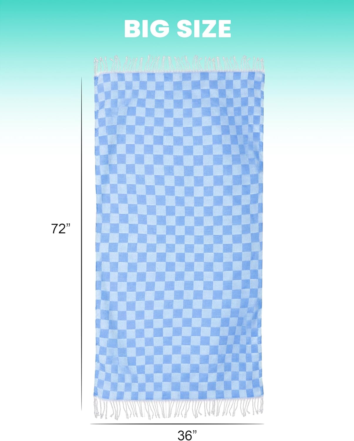 2 Packs Checkered Plaid Yoga Blanket Turkish Towel Extra Large Meditation Supplies Mat Cover Beach Blanket Women Birthday Gift for Mom Wife Sister Girlfriend Mother Adult Friend Husband Son Daughter