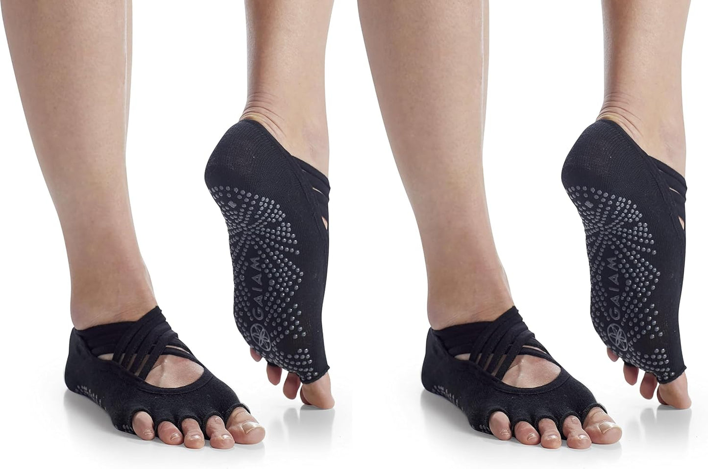 Gaiam Grippy Studio Yoga Socks for Extra Grip in Standard or Hot Yoga