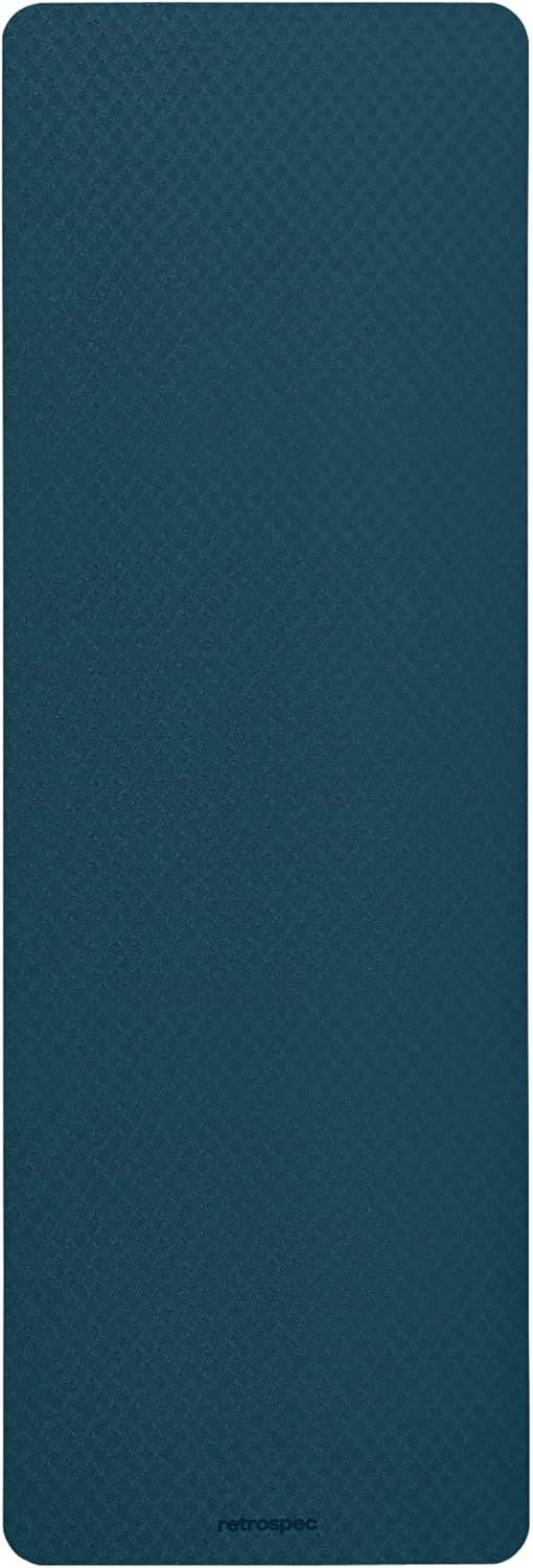 Retrospec Zuma Yoga Mat | 1/2 Inch Thick Non Slip Workout Mat | TPE Exercise Mat for Yoga, Pilates & Stretching | 72x24in