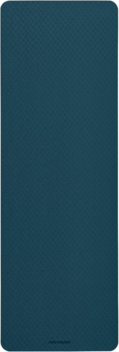 Retrospec Zuma Yoga Mat | 1/2 Inch Thick Non Slip Workout Mat | TPE Exercise Mat for Yoga, Pilates & Stretching | 72x24in