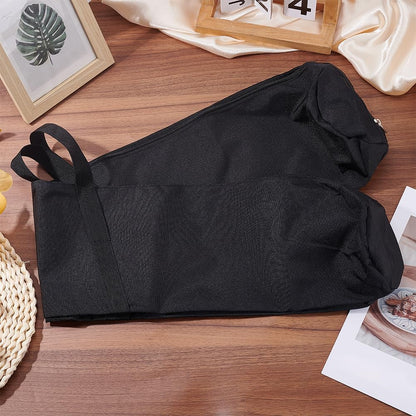 GORGECRAFT Black Protective Carrying Chair Bag 57.1x13.7 inch Big Polyester Camp Chair Replacement Bag with Drawstring Shoulder Strap for Foldable Hammock Yoga Mat Umbrella Tent Rectangle