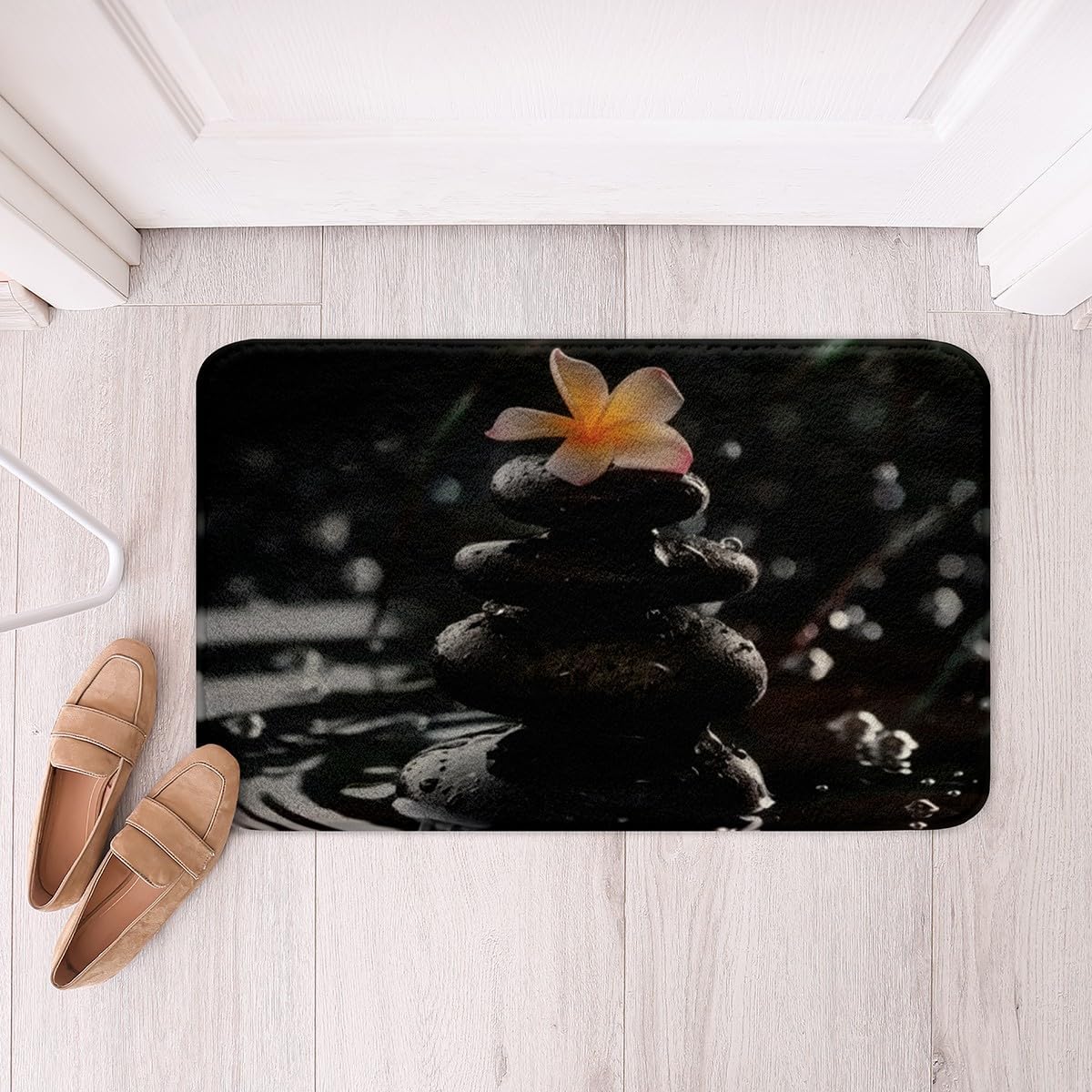 Erosebridal Yoga Bathroom Rugs Gradient Bath Mat,Meditation 20"X 32" Doormats Floor Mats for Kids Boys Girls Teens Lotus Art Non Slip Bath Rug