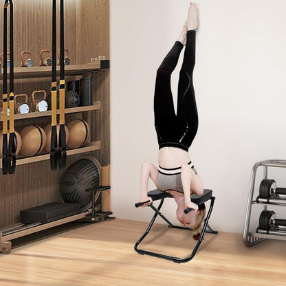 Yoga Headstand Bench, Yoga Inversion Chair, Yoga Inversion Chair, Headstand Trainer for Relieve Stress, Improve Sleep & Digestion and Strength Training,Stand Yoga Chair for Family, Gym