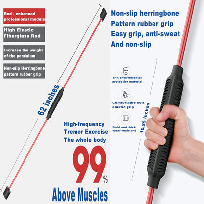 Yoga Starter Set - Flexi Bar, Resistance Band & Shoulder Tube for Elastic Exercise & Training Fitness