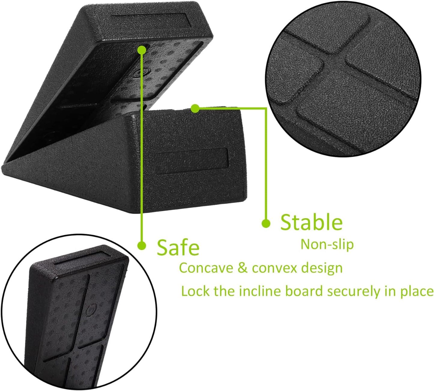 Yesland 3 Pcs Slant Board for Calf Stretching, 5 Adjustable Angles Foot Stretcher Incline Board, Non-Slip Foam Squat Wedge for Physical Therapy, Home Exercise