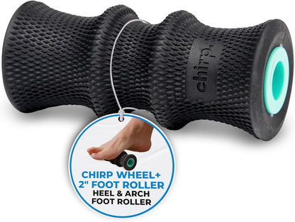 Chirp Wheel Foam Roller – Targeted Back & Neck Relief, Lumbar Spine Stretcher, Spinal Decompression Back Stretcher, Massage Roller with Density Foam for Physical Therapy, Supports 500lbs, 4-Pack Black