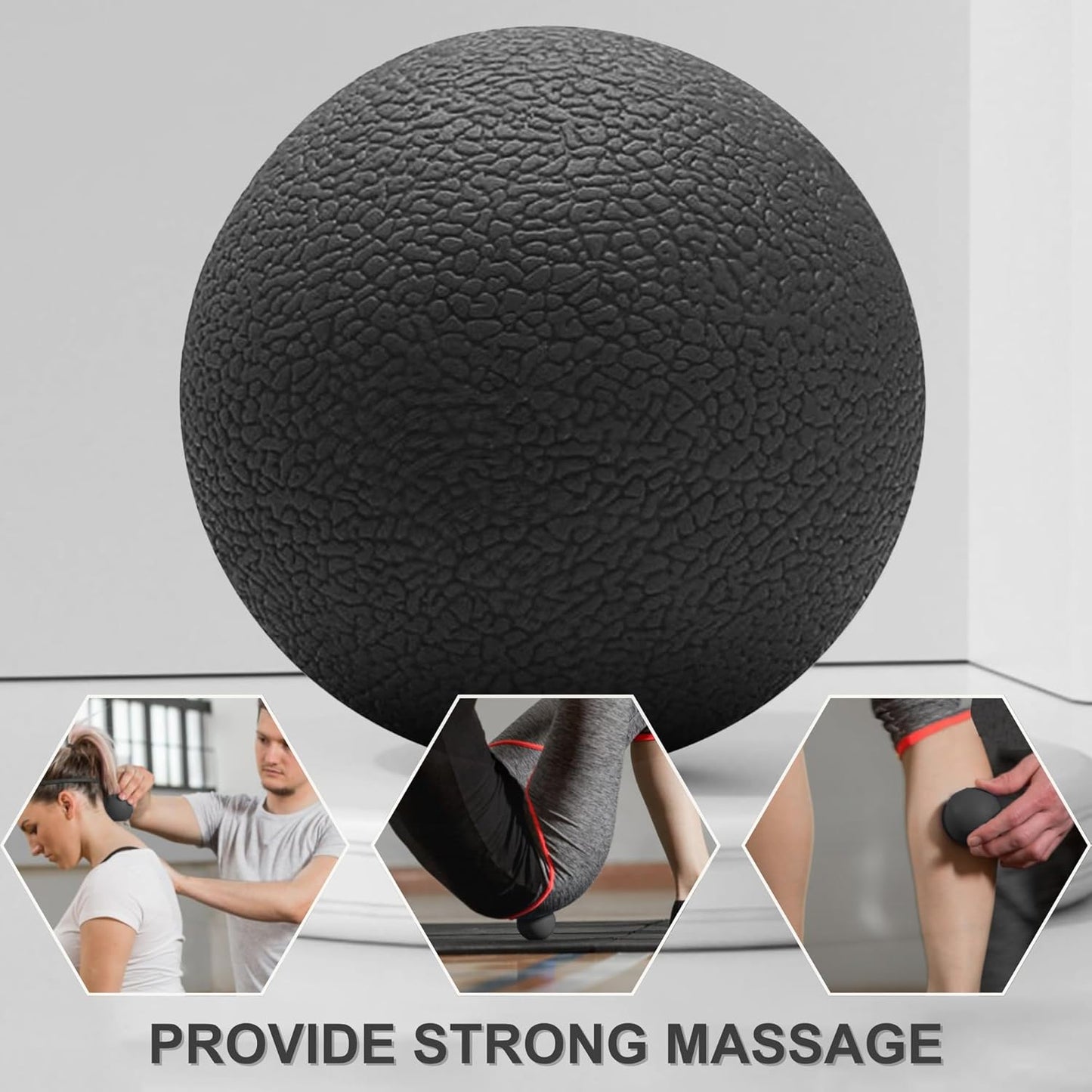 LEZER Trigger Massage Point, Manual Massage Ball, Muscle Knots Relief Tool, Myofascial Release, Physical Therapy, Deep Tissue Back Massage, Plantar Fasciitis, 2.9 in x 2.1 in (Blue)