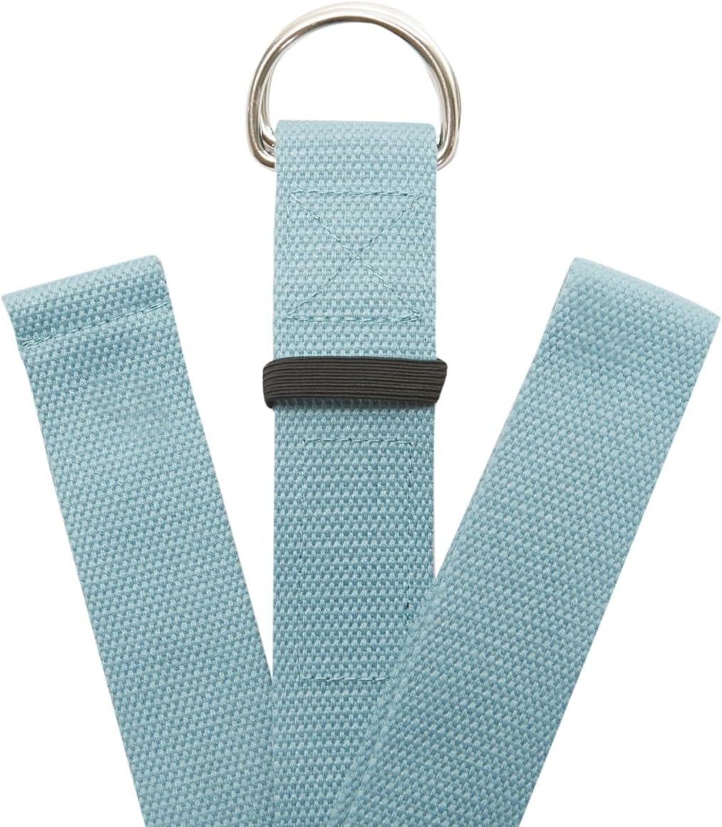 Everyday Yoga Strap with Metal D-Ring - Durable Stretching Strap for Yoga, Pilates, Flexibility & Physical Therapy (6ft, 8ft, 10ft)