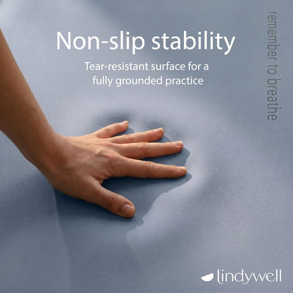 Lindywell Pilates Yoga Workout Mat Non Slip 6mm, 8mm, 10mm Thick - 6ft x 26in
