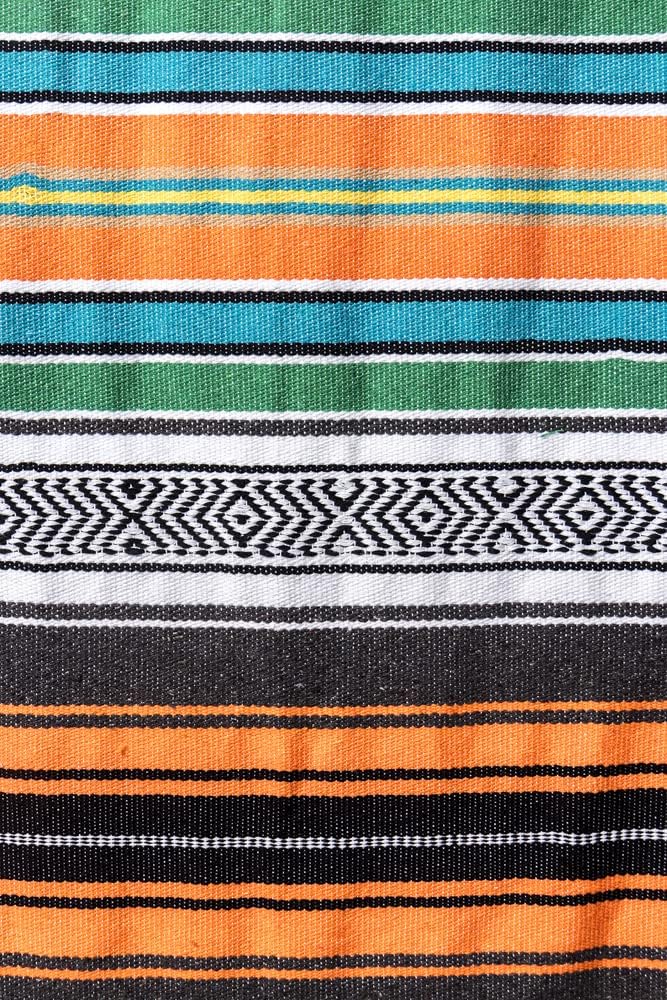 Airooglee 69" L x 51" W Large Mexican Blanket - Perfect as Yoga Outdoor Beach Serape Picnic Camping Woven Blanket, Boho Home Décor - Red