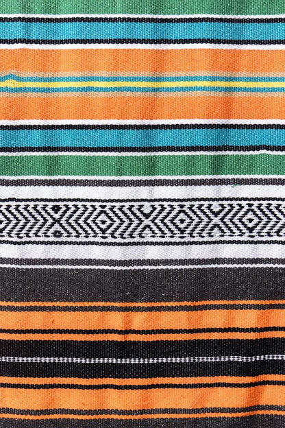 Airooglee 69" L x 51" W Large Mexican Blanket - Perfect as Yoga Outdoor Beach Serape Picnic Camping Woven Blanket, Boho Home Décor - Red