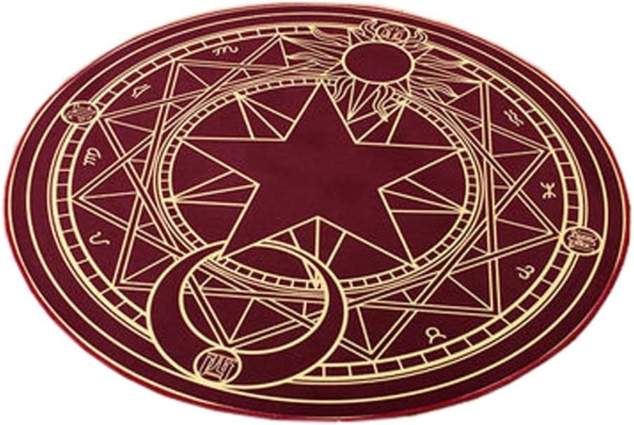 The Magic Circle Pattern Round Carpet Floor Mats Yoga Cushion for Playroom/Cloakroom, E-01