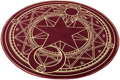 The Magic Circle Pattern Round Carpet Floor Mats Yoga Cushion for Playroom/Cloakroom, E-01