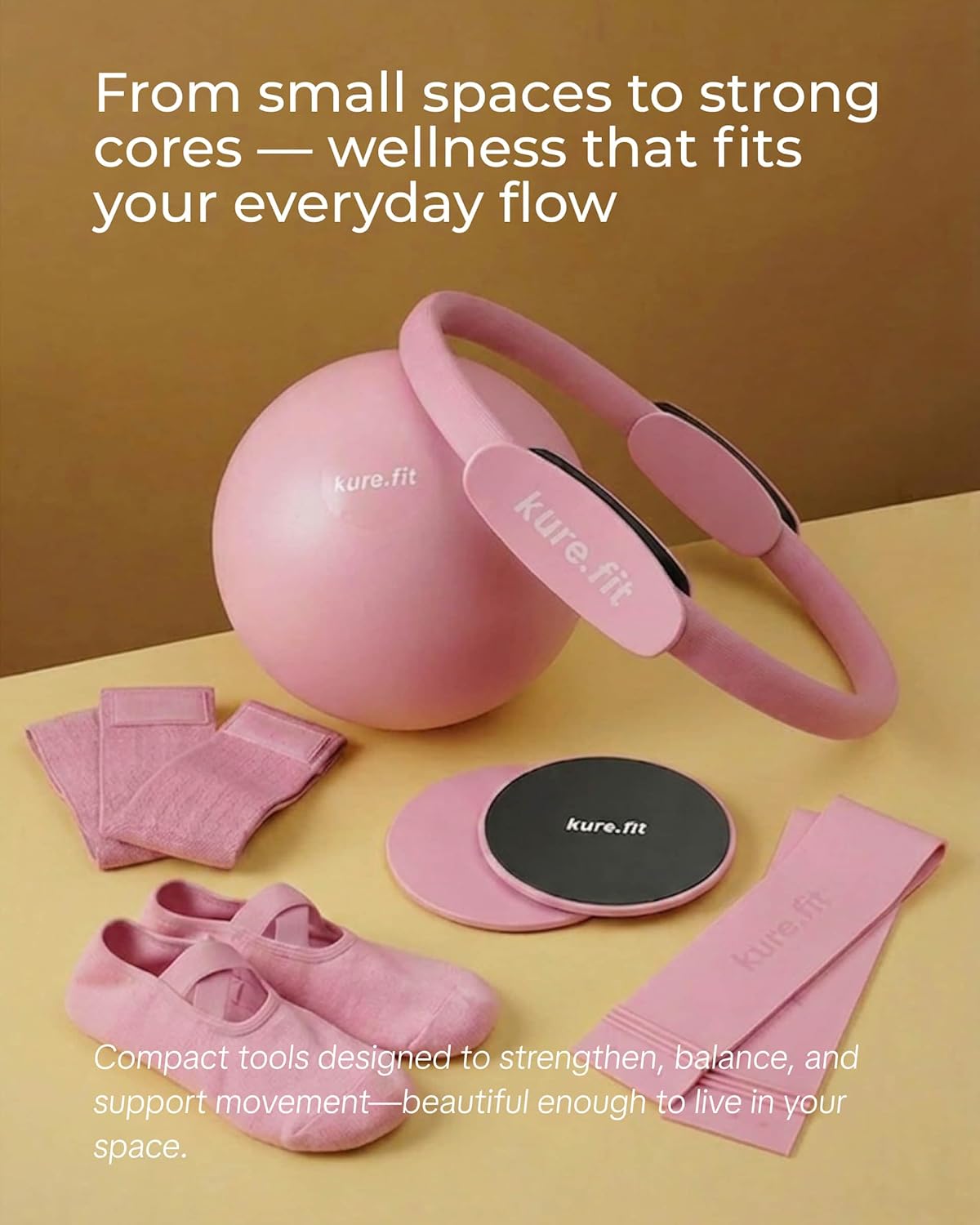 Pilates Kit for Women – Home Pilates Equipment Set with Ring, Ball & Resistance Bands | Pilates Starter Kit with Accessories in Gift Box