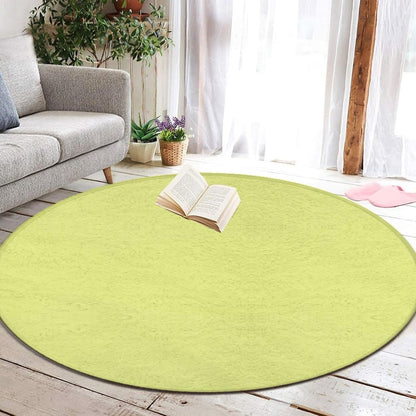 Women's Large Home Decor Mat, Soft Round Yoga Carpet, Non Slip Machine Washable Home Office Circle Rug Purple