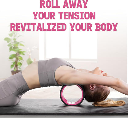 Yes4All Yoga Wheel Roller, 500 lb Capacity Back Cracker Roller for Comfort HIPS & Neck, Available in 6”/10”/12” Sizes