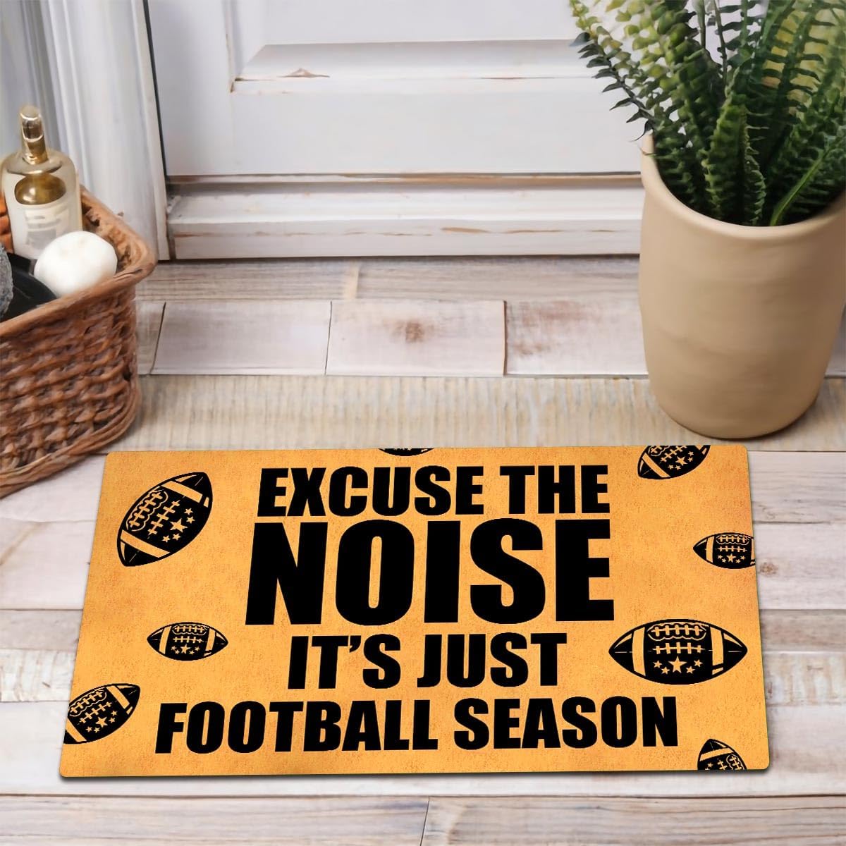 MELODADDY Funny Welcome Doormat Front Door Decor Rugs with Rubber Back 30"(L) x 18"(W) Personalized Matt Outside Entrance (Leave Your Worries At the Door Yoga Meditation Namaste)