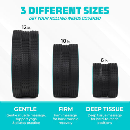 Yes4All Yoga Wheel Roller, 500 lb Capacity Back Cracker Roller for Comfort HIPS & Neck, Available in 6”/10”/12” Sizes