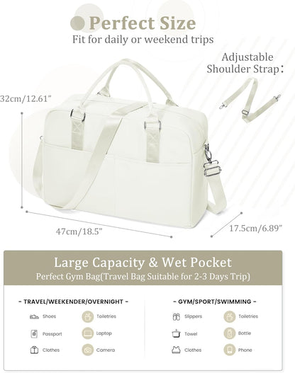 Gym Bag Womens Mens with Shoes Compartment and Wet Pocket Travel Duffel Bag for Women for Plane Sport Gym Tote Bags Swimming Yoga Waterproof Weekend Overnight Carry on Bag Hospital Holdalls - Colors A