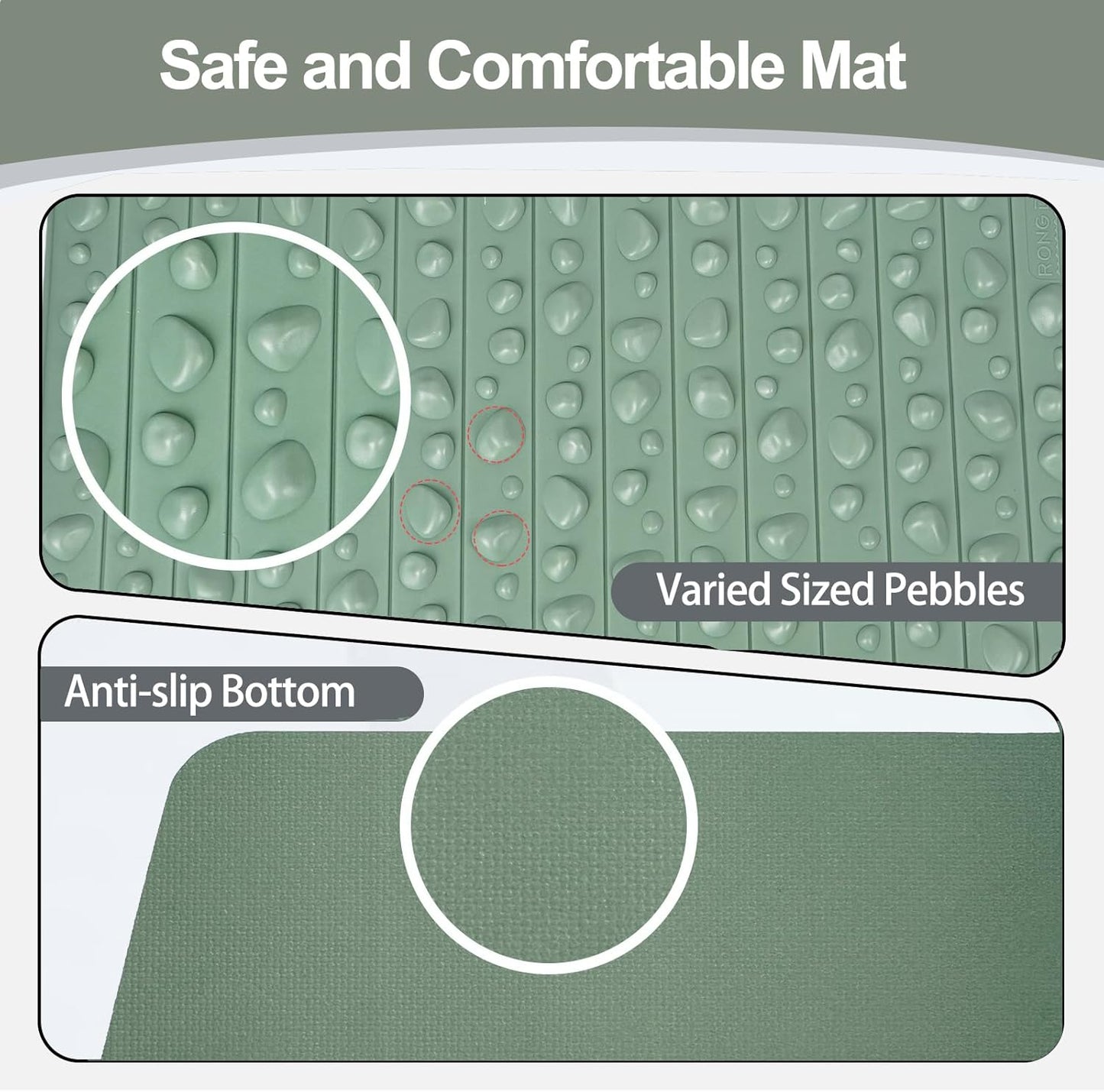 Portable Feet Acupressure Mat, Foldable Foot Massager Mat, Pressure Point Massage Pad, Anti Fatigue Office Standing Desk Pad, Stand Up Pad, Relieve Foot Pain