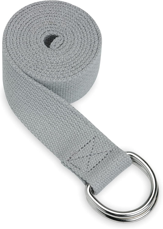 Gaiam Yoga Strap Premium Athletic Stretch Band with Adjustable Metal D-Ring Buckle Loop | Exercise & Fitness Stretching for Yoga, Pilates, Physical Therapy, Dance, Gym Workouts
