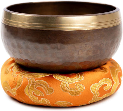 Tibetan Singing Bowl Set Brass - Master Healing Grade - Authentic Handcrafted Sound Bowl by Himalayan Bazaar