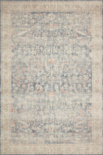 Loloi Hathaway Collection HTH-06 Blush/Multi 2'-6" x 7'-6", .25" Thick, Runner Rug, Soft, Durable, Printed, Modern, Low Pile, Non-Shedding, Easy Clean, Living Room Rug