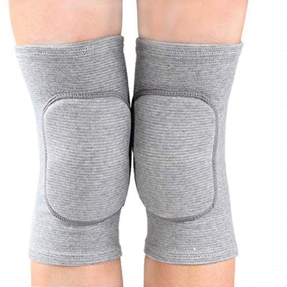 Men Women Protective Knee Pads, Anti-Slip Padded Sponge Knee Brace Knee Support for Football Volleyball Dance Skating Basketball Sports (Medium,Nude)