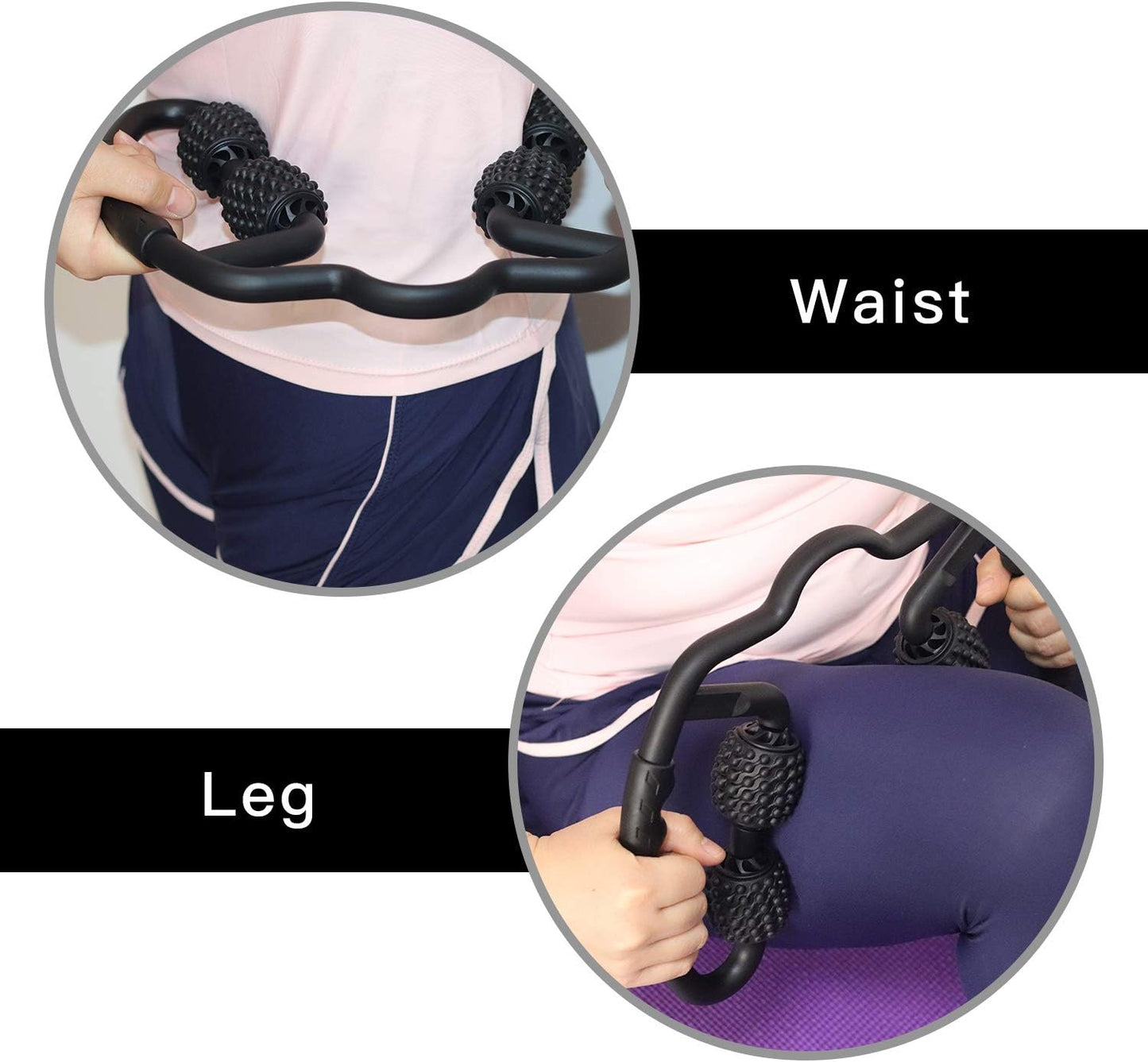 Cellulite Massage Tool, Anti-Cellulite Roller- Lymphatic Drainage Massager - Muscle Roller, Deep Fascia Massage, Dimpled Skin Removal, Legs/Thighs/Buttocks, Smooth Skin (14 Wheel - Blue)
