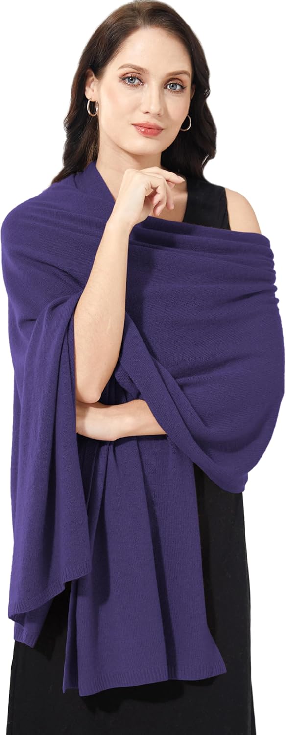 Soft Cashmere Blend Wrap Chic Scarf Stole for Women Wayfarer Travel Extra Large 87"x28" - Colors B