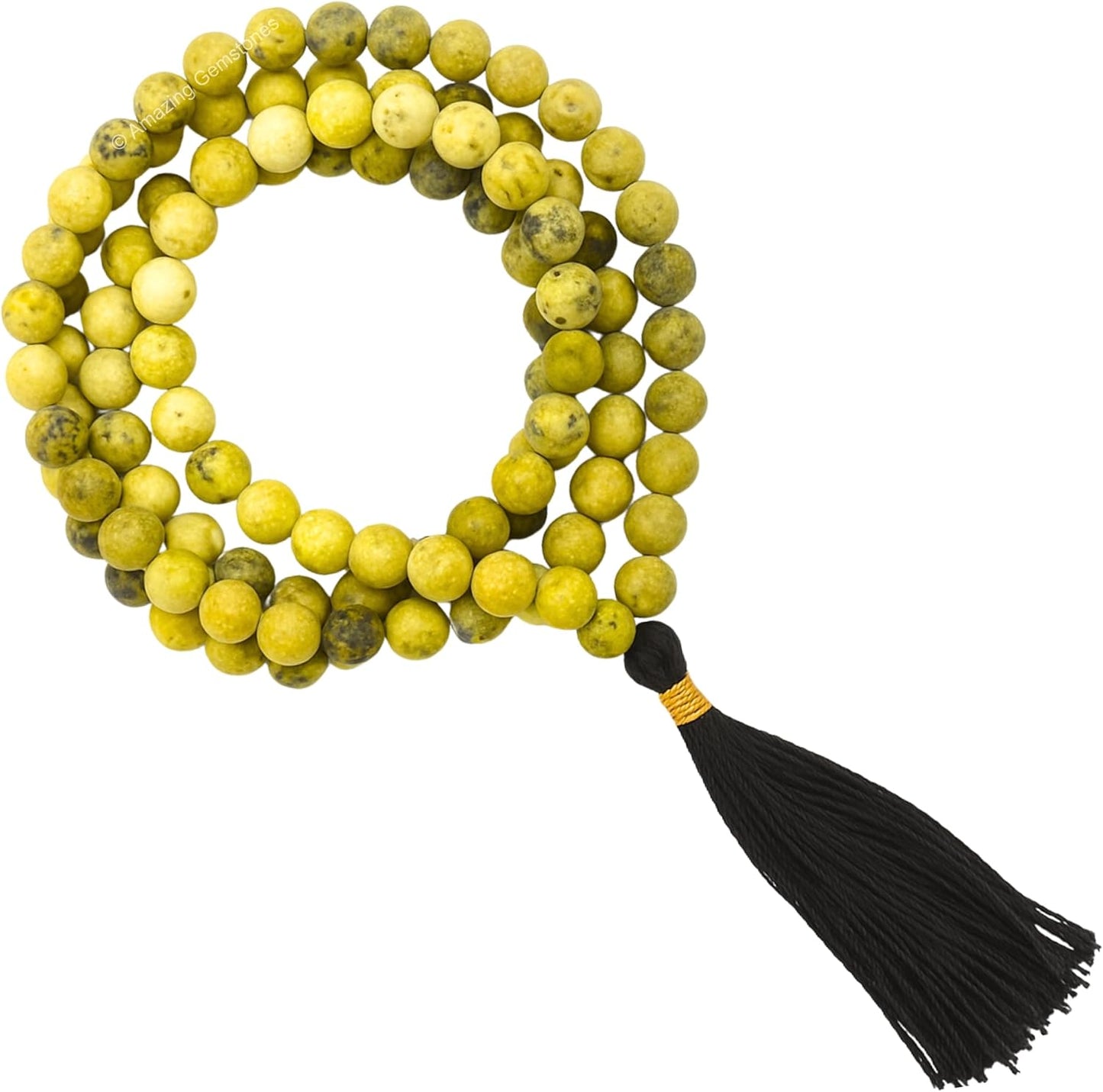 Amazing Gemstone 108 Beads Handmade Mala (Knotted, Rudraksha) - Colors A