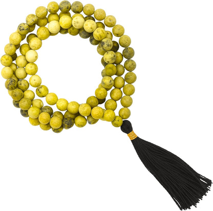 Amazing Gemstone 108 Beads Handmade Mala (Knotted, Rudraksha) - Colors A