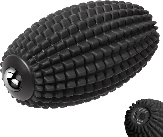 Vibrating Massage Ball for Plantar Fasciitis, Silicone Trigger Point, Myofascial Massage Ball, Deep Tissue Roller for Back, Neck, Foot, Muscle Recovery, Hip & Psoas Release Tool (Blue)