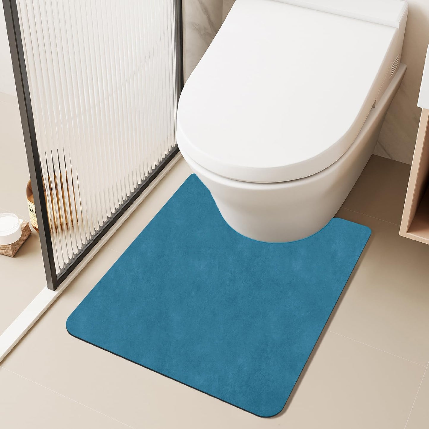 TYUU Bath Mat, Bathroom Rugs Non Slip Washable Thin Absorbent Quick Dry Bath Mat Fits Under Door Bathroom Floor Mat Perfect for Bath, Shower, or Sink 24"x36" Dark Grey