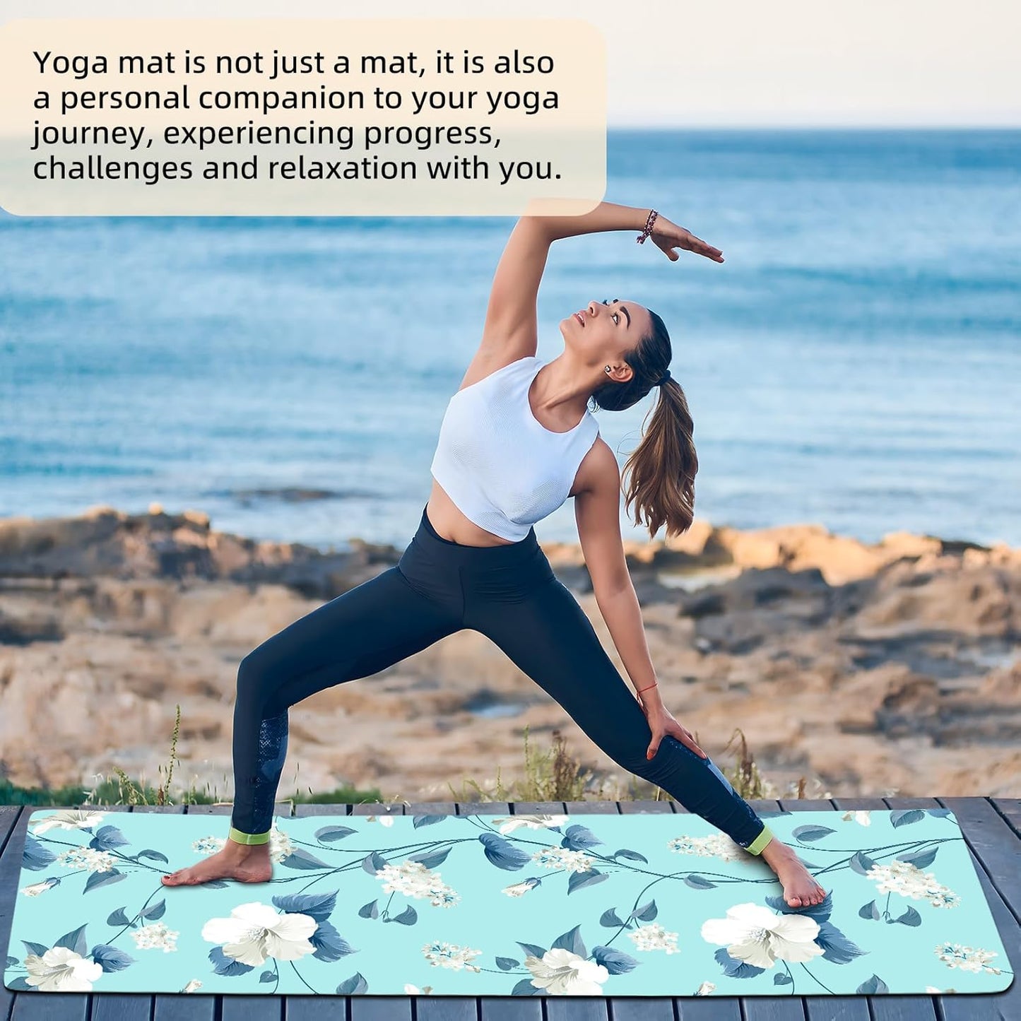 FOLAI Extra Thick Yoga Mat 6mm，pilates mat thick - Non-Slip Exercise Mat for HIIT, Pilates & Home Workouts & Workout with Free Carry Strap