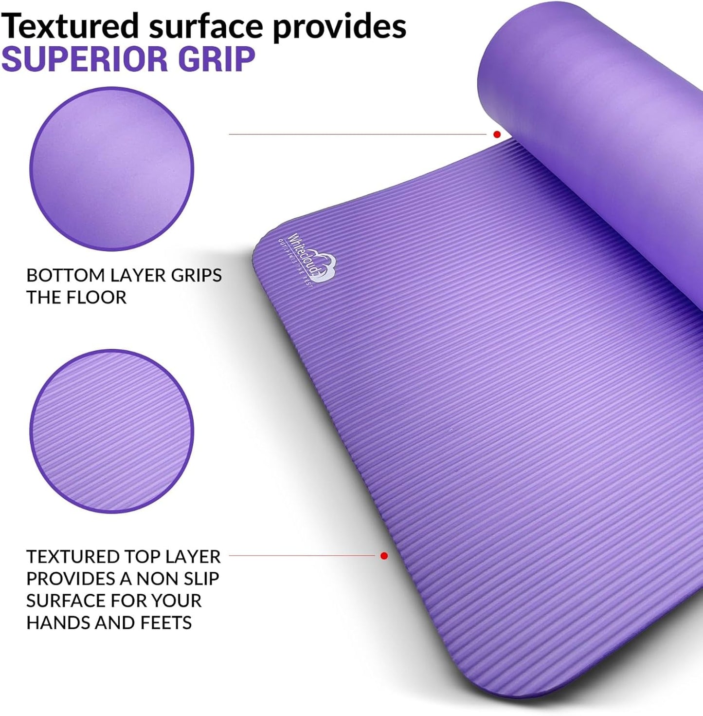 WHITECLOUDZ Yoga kit, 7-Piece Yoga Mat Set for Home Workouts, Thick Yoga Mat, Yoga Blocks, Strap, Yoga Towels & Carrying Bag, Exercise Mat with Yoga Equipment for Women & Men, Enhance Yoga Practice