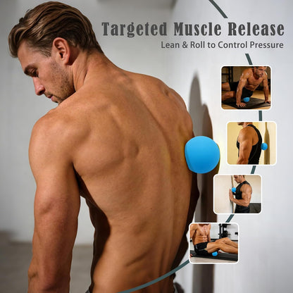 JIEJUNJI Massage Balls Set for Deep Tissue Muscle Relief, Trigger Point & Myofascial Release, Full Body Use for Back, Neck, Shoulder, Foot & Hip (Peanut Ball Set)