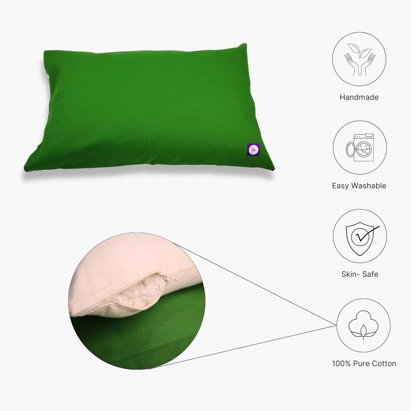 Yoga Pillow, Cotton Pillow for Meditation Practices, Versatile Meditation Bolster, Comfortable Floor & Kneeling Pillow, Iyengar Yoga Pillow - Comfort for Every Practice