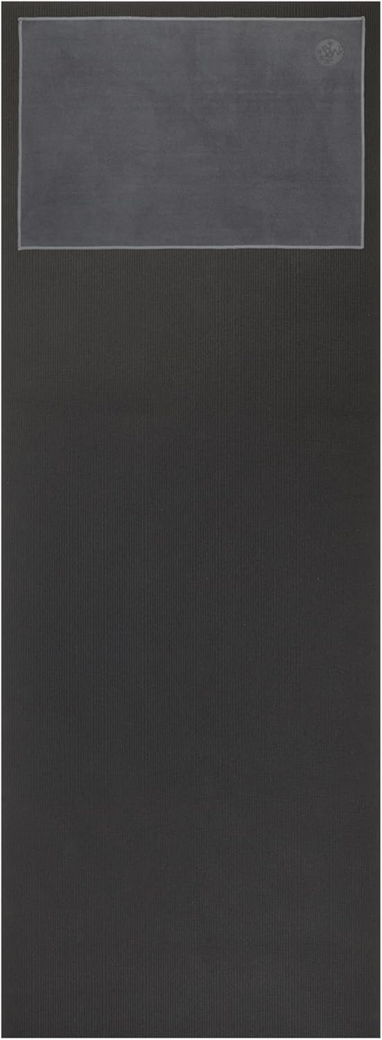 Manduka eQua Hot Yoga Mat Towel - 71" | Rapid Moisture Activated Grip | Ultra Soft Microfiber | Quick Dry | Lightweight, Travel Friendly Mat Layer | 71 x 24 inches | Thunder