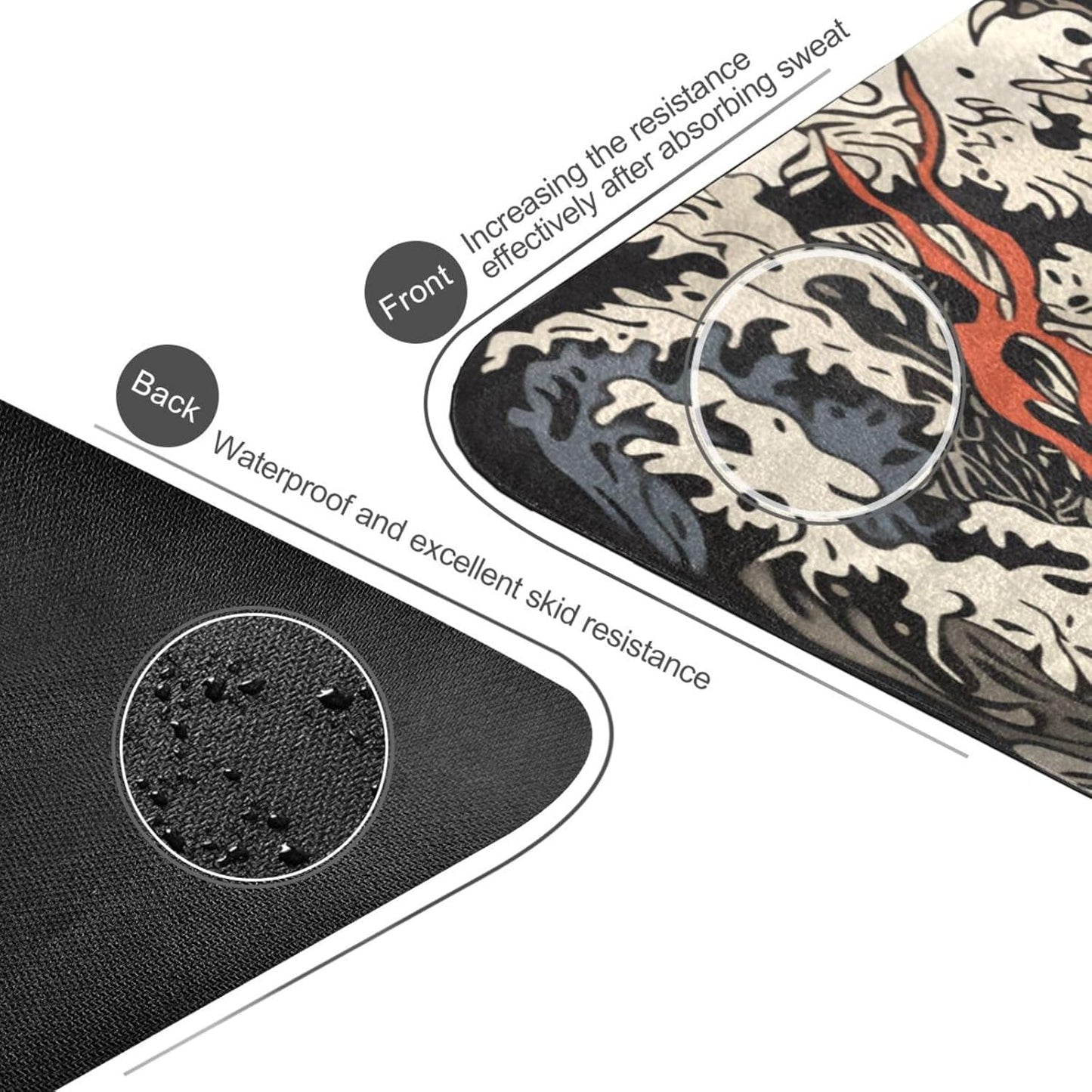 Qilmy Fantasy Mandala Pattern Yoga Mat, Non-Slip Texture Pro Yoga Mat Eco Friendly Exercise & Workout Mat for Yoga, Pilates and Floor Exercises